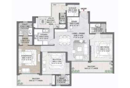 3.5BHK 2077 SQFT
