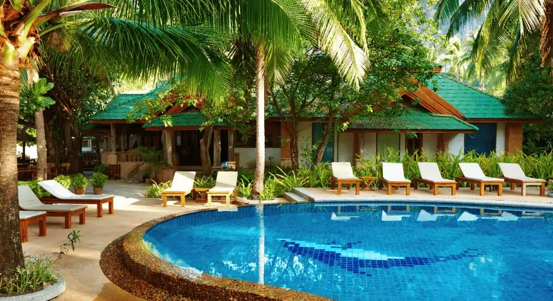 Resort-style pool area