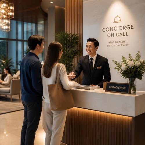 Concierge-on-call service for residents