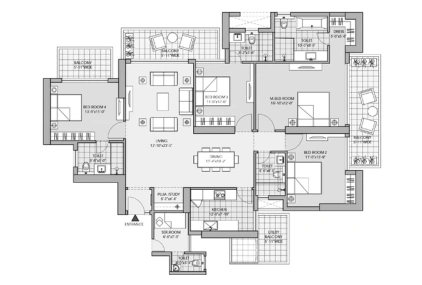 4BHK + Servant 2955 SQFT T2
