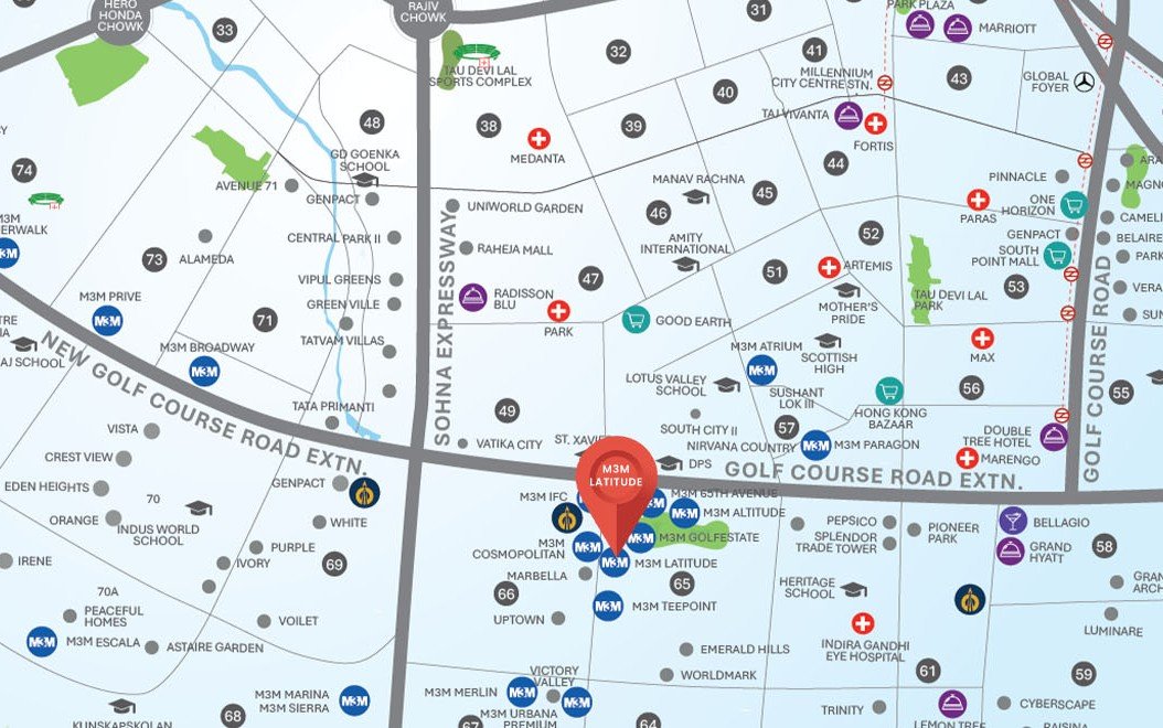 M3M Latitude Location