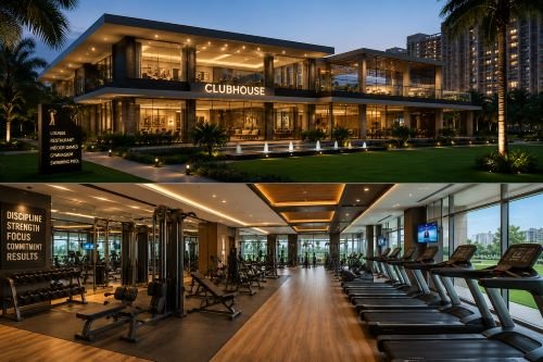 Clubhouse with a fully equipped gym