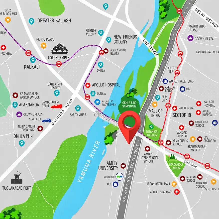 M3M Cullinan Location image