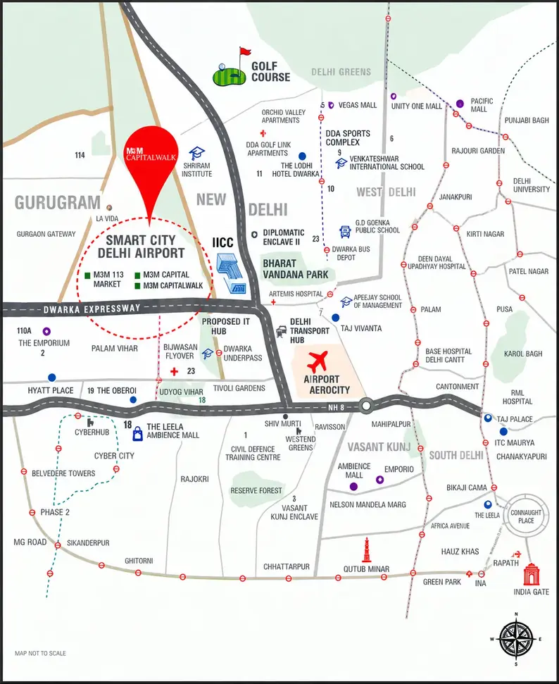 M3M Capital Walk Sector 113 Location Advantage