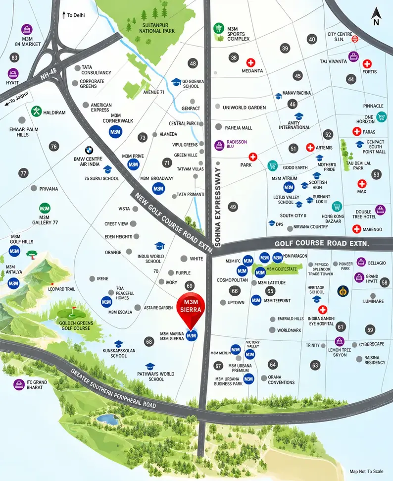 M3M Sierra 68 Location Advantages