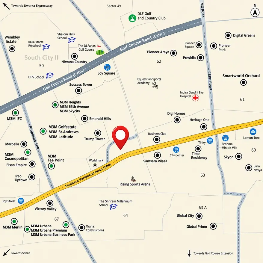 M3M Route 65 Location advanatages
