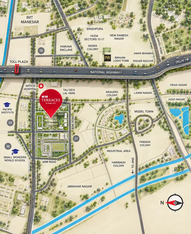 M3M Terraces Panipat Location Advantages