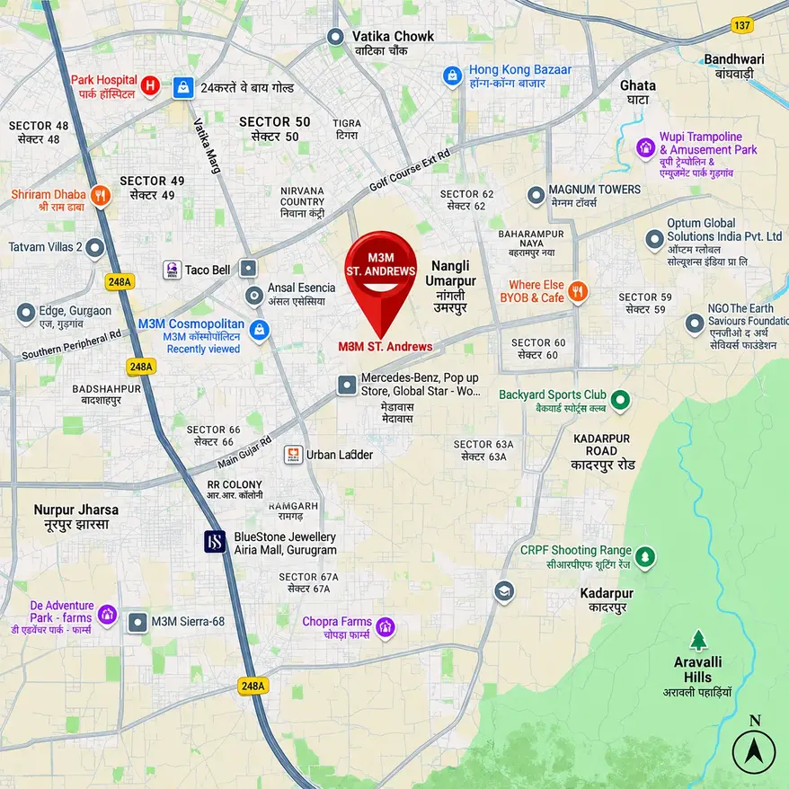 M3M St Andrews Location Advantages