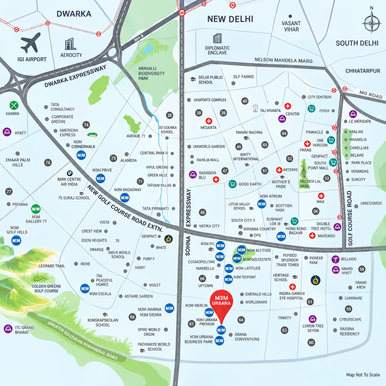 M3M Urbana location